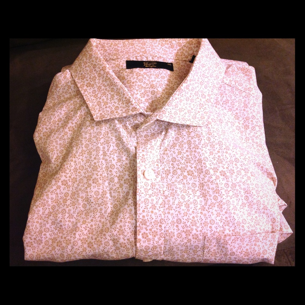 Penguin LS Flowered design cotton shirt